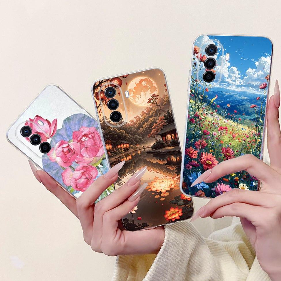 Clear For Huawei Nova Y70 Plus Case Cover Cute Cat Fashion Cool Painted Phone Case For Huawei Nova Y70 MGA-LX9 MGA-LX9N MGA-LX3