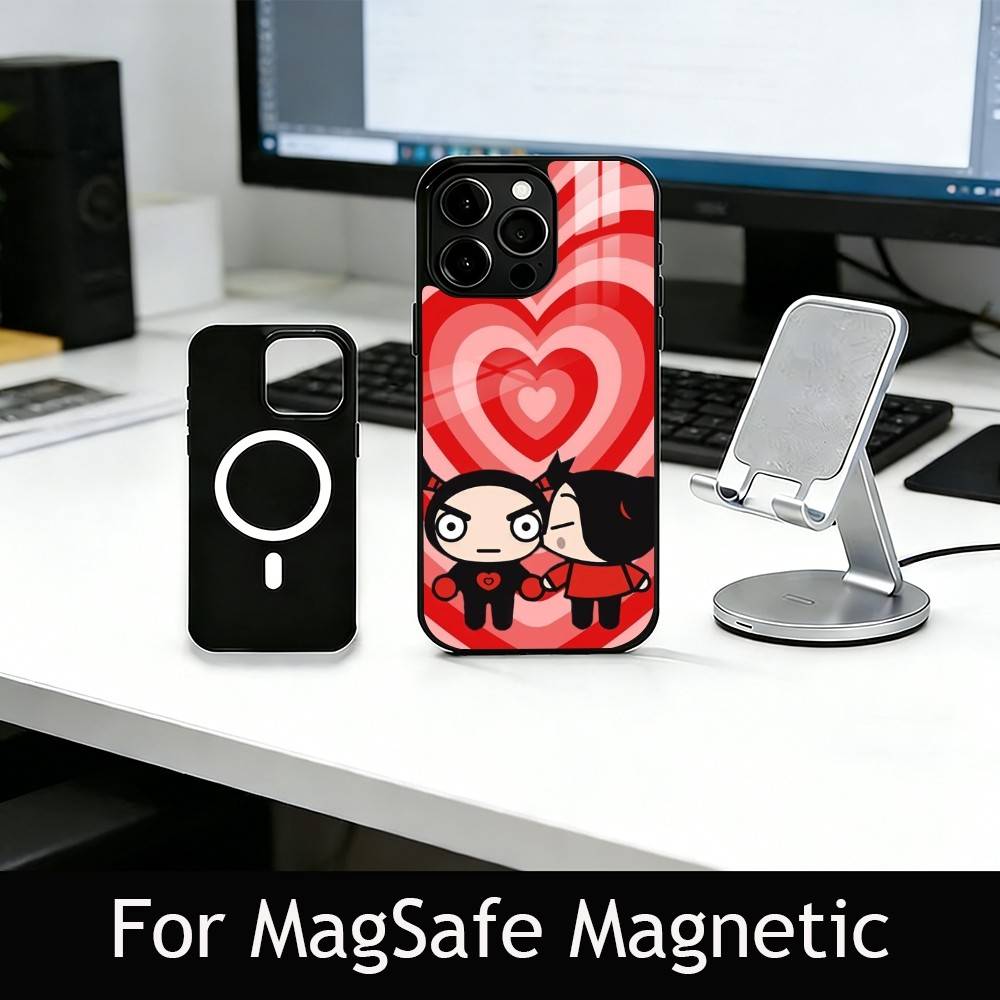 Chinese Doll P-Pucca Phone Case For iPhone17,16,15,14,13,12,11 Plus,Pro Magnetic For Magsafe Wireless Charging