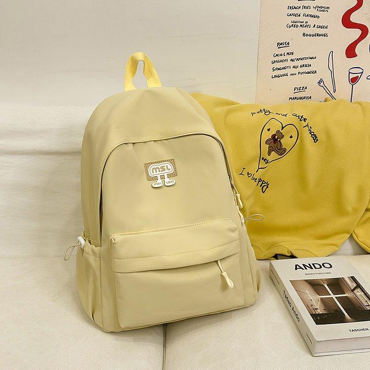 School bag cute INS style, fashionable, simple, lightweight, large capacity, versatile backpack, middle, high school, college student backpack