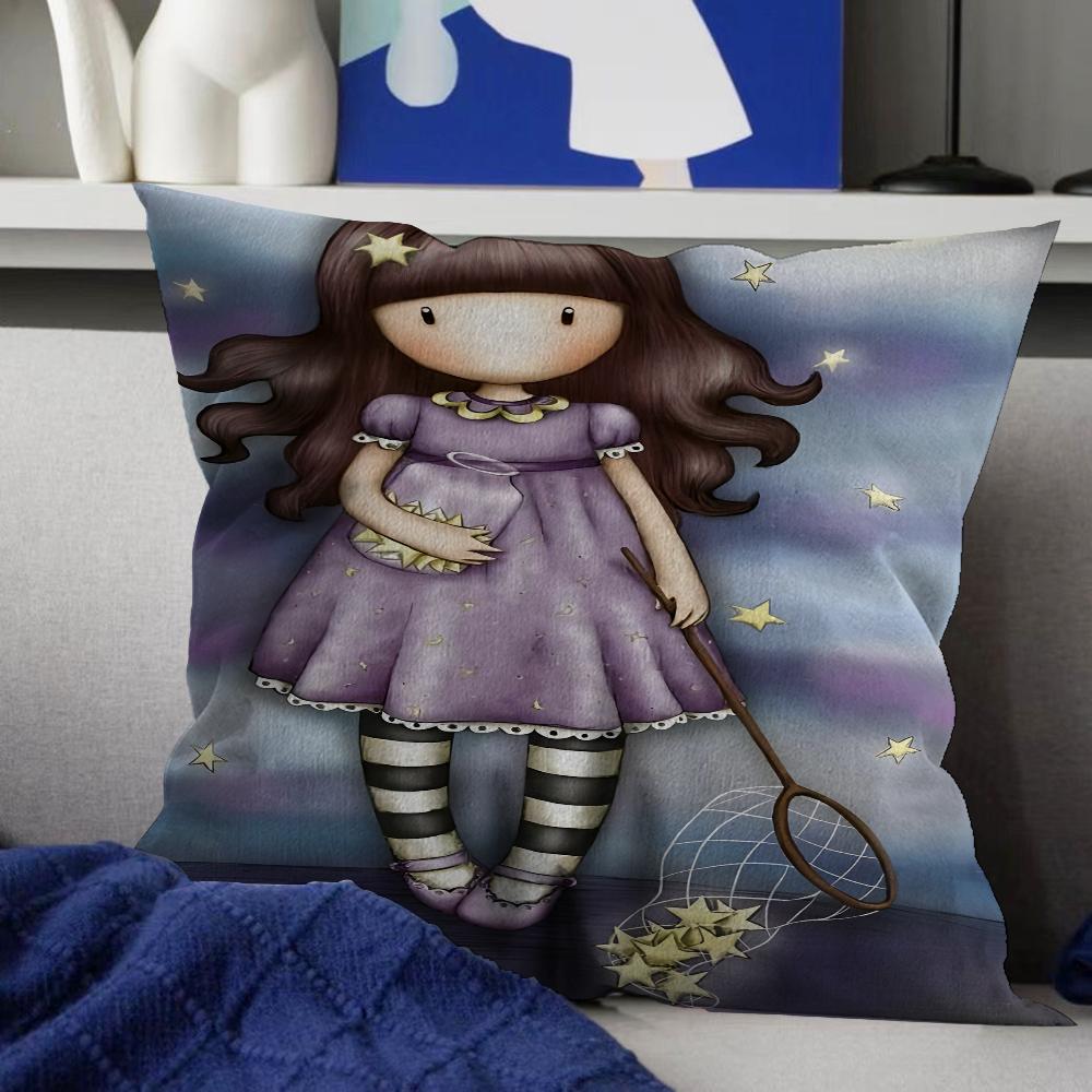 

Cartoon Girl Flower Princess Pillow Cushion Cover Pillowcase Living Room Sofa Home Decor Customized 16x16Inch