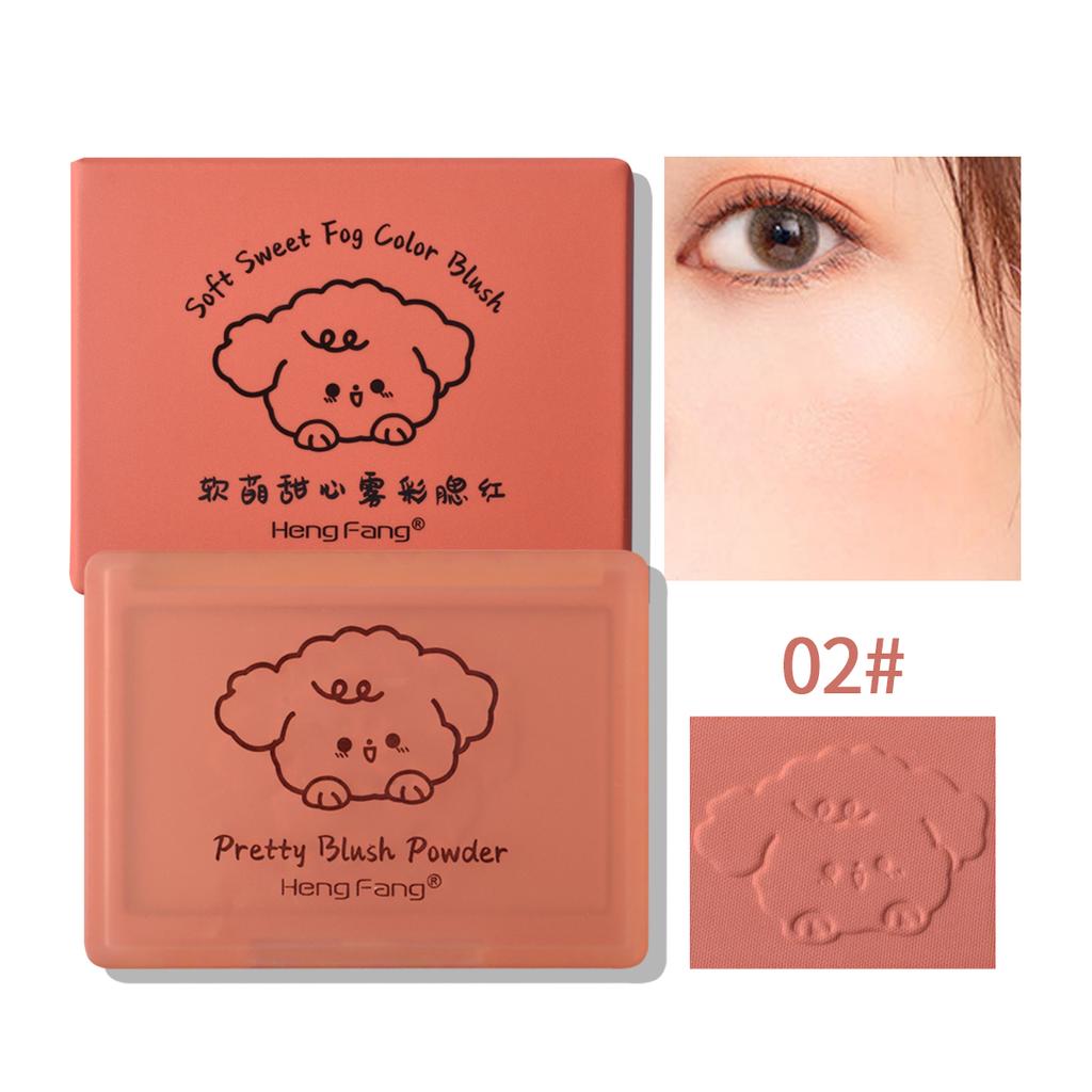 HengFang Soft Sweet Fog Color Blush Fine Powder Blusher Multi-Purpose Face makeup