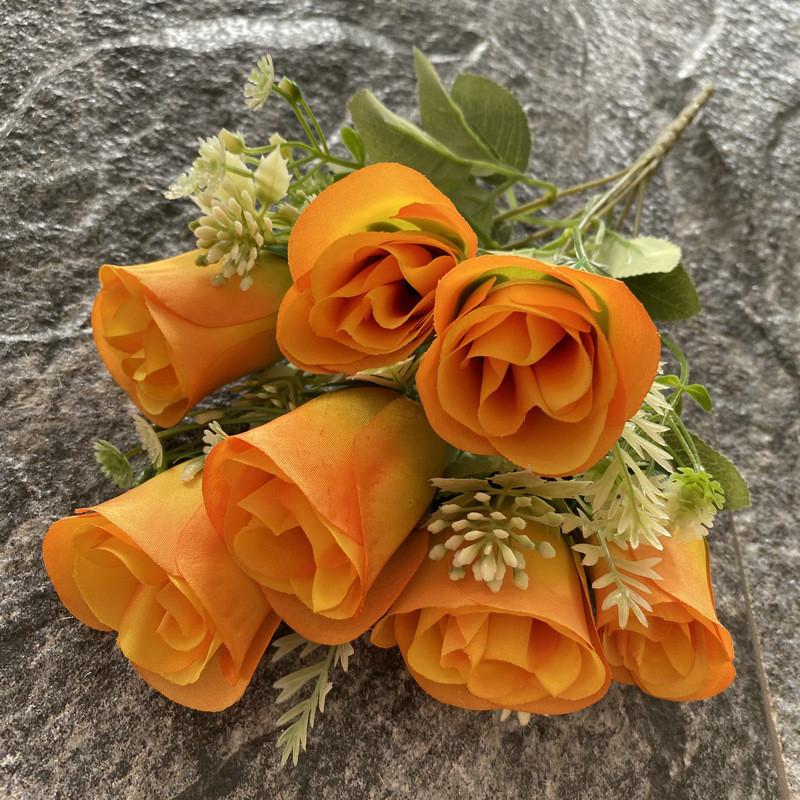 Silk Artificial Rose Flower Bouquet Photography Props Home Decoration Wedding