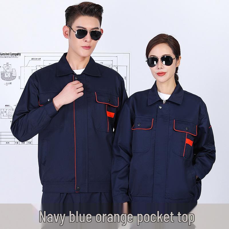 Men's Long Sleeve Workwear Set - Durable Labor Protection for Workshop and Auto Repair. Perfect for Spring and Autumn.