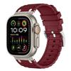 Reinforced I‑Shape Texture Soft Silicone Replacement Watch Band Strap For Apple Watch 38/40/41/42mm