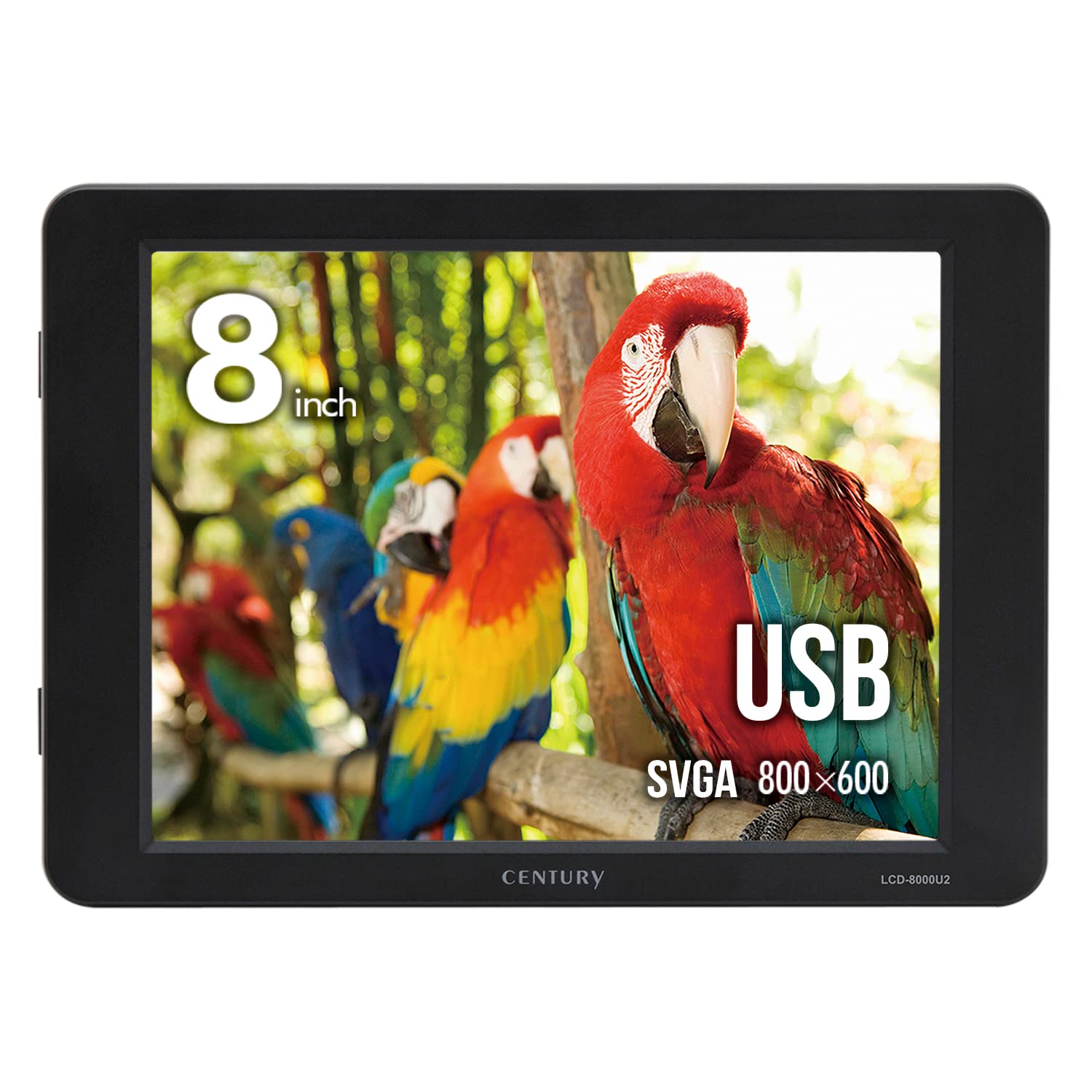 

Century plus one 8-inch USB-connected sub-monitor LCD-8000U2BV2_FP чорний