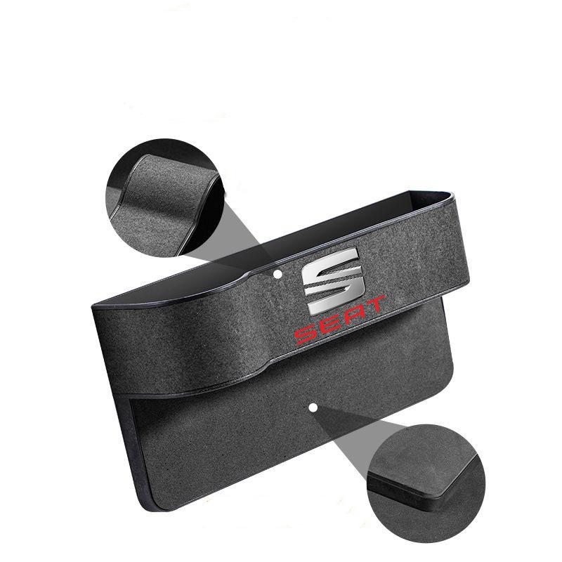 AAABE1 Car Seat Gap Box Pocket Seat Crevice Storage Bag For Seat Leon 5f Ibiza 6l 6j Leon 1p Cushion Altea Xl Leon Mk Car Accessories