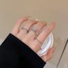 Punk Irregular Rings With Opal Aesthetic Egirl Hollow Vintage Stone Rings For Women Y2k Open Ring Trendy Jewelry