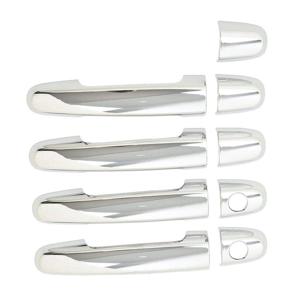 8 Pcs Car Exterior Door Handle Cover ABS Chrome Door Protector with Keyhole for Camry 02‑06