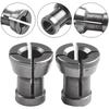 2PCS Collet Chuck Adapters for Woodworking Compatible with Engraving and Trimming Machines Carbon Steel Construction