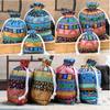 11pcs Ethnic Style Jewelry Bags Drawstring Pouch Candy Snack Gift Bag Retro Bracelet Jewelry Packaging Storage Bags