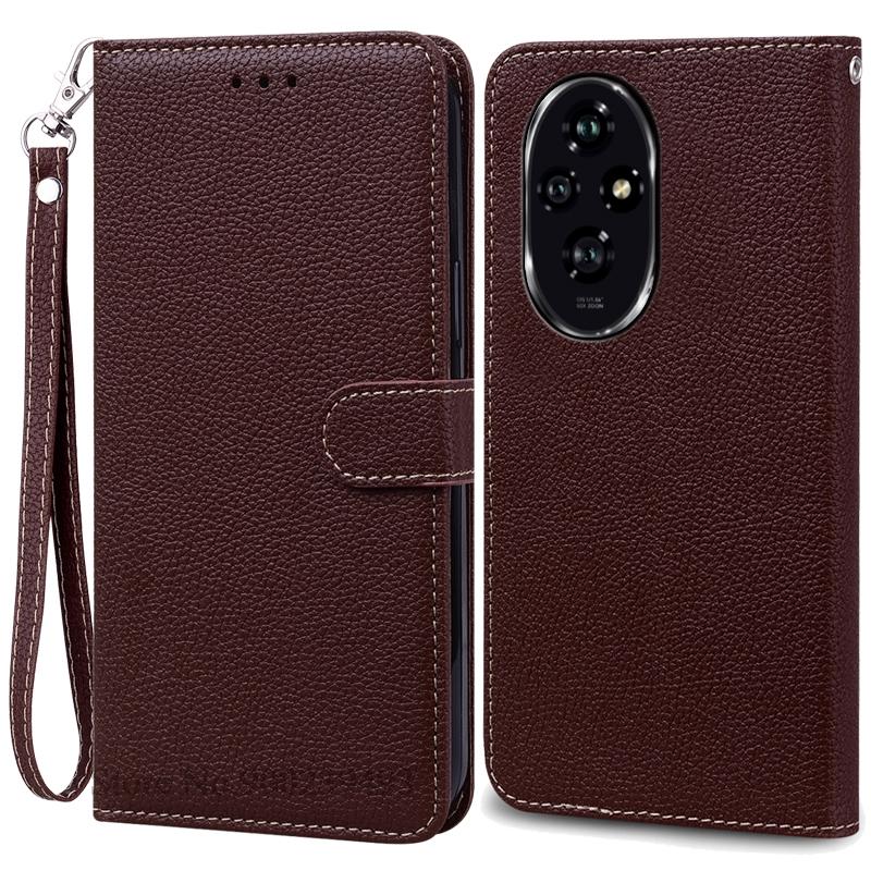 For Honor 200 Case Honor 200 Pro Case Silicone Pu Leather Wallet Case For Honor 200 5G Phone Case For Honor 200 Pro Cover Fundas
