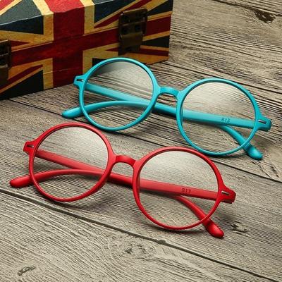 Lesebriller Herre Dame TR90 Ultralett harpiks Rund innfatning Hyperopia Presbyopic Eyeglass Presbyopia Eyewear Unisex New