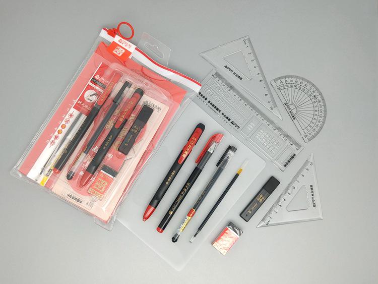 K75 Top Student Exam Set: 11-Piece Gaokao Kit with Answer Sheets, Coloring Pens, and a Mechanical Pencil