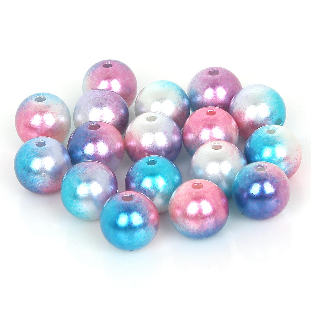 

1000-18000 шт. имитация бусин из акрила ABS для бисероплетения ювелирных изделий своими руками 10mm 1000Pcs фиолетовый/синий