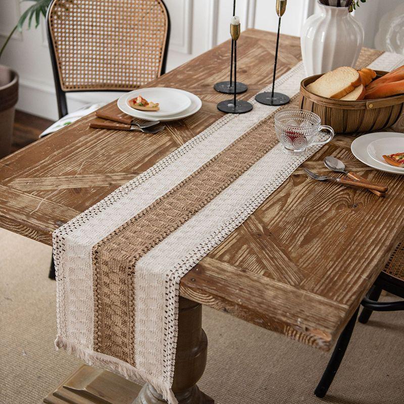 

Retro Coffee Table TV Cabinet Bench Fabric Table Runner YM. Cotton thread on both sides A 30*50cm placemat