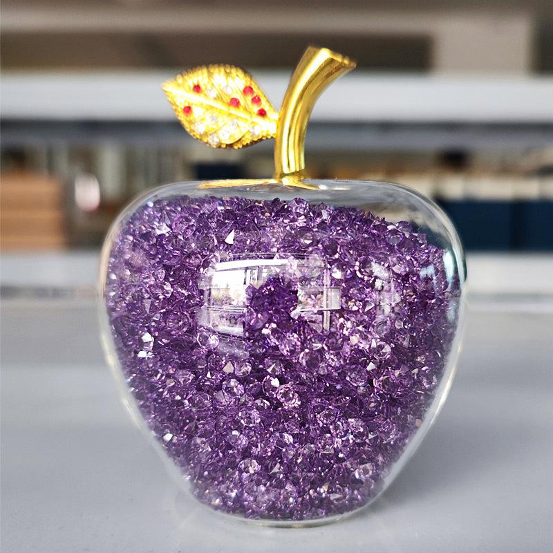 Christmas Crystal Apple Gift for Girlfriend or Wife - Perfect Birthday or Home Decor Piece for Best Friend
