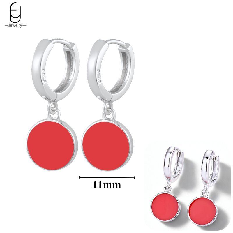 925 Silver Needle Cute Starfish/Shrimp Pendant Earrings Red Chili/ Star Enamel Gold Earrings For Women Fashion Jewelry
