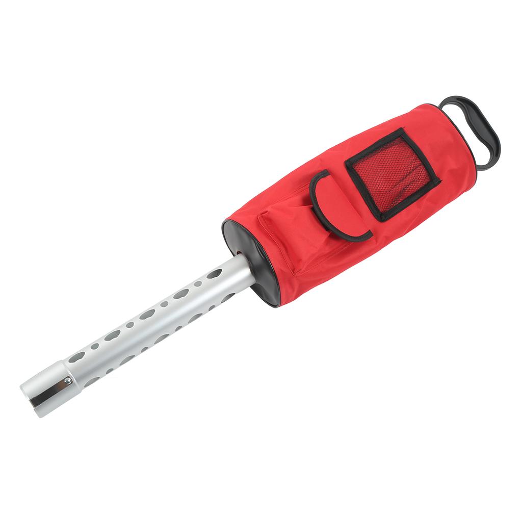 Golf Ball Retriever Aluminum Alloy Tube Large Capacity Ball Shagger for Golf Course Red