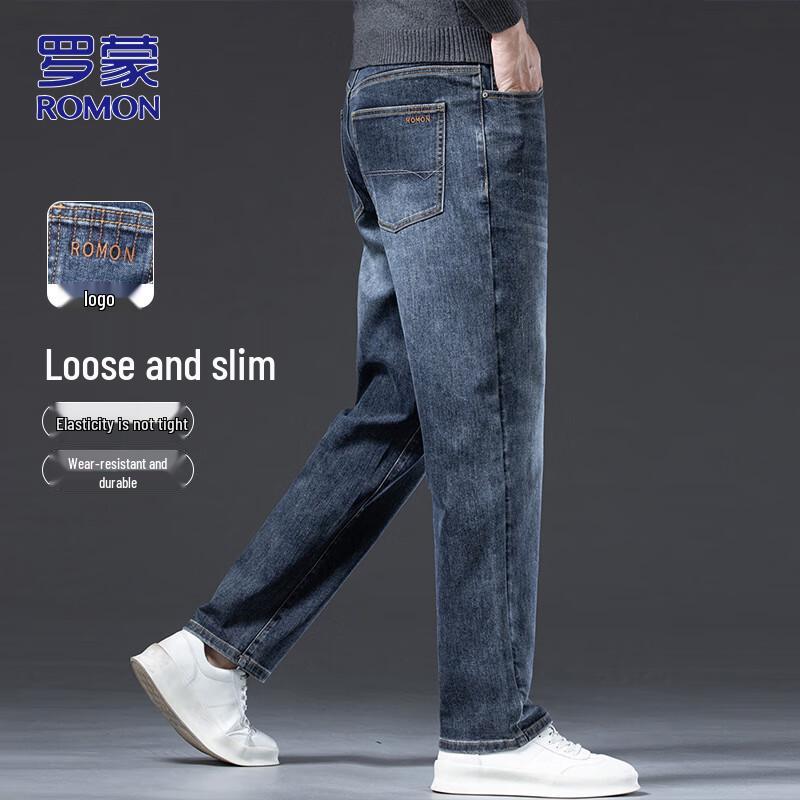 

ROMON Мужские джинсы прямого кроя в стиле business casual 32