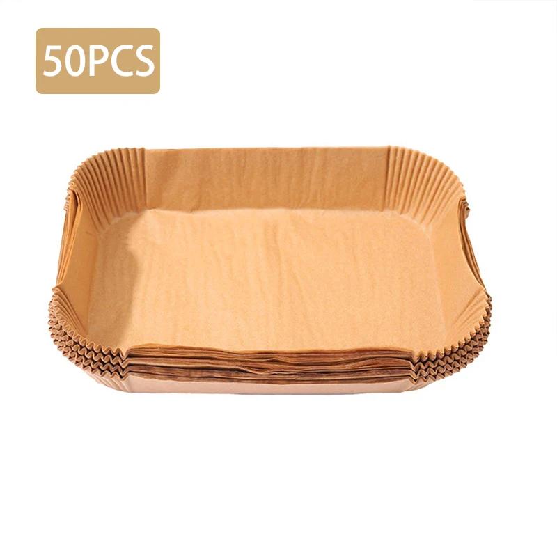 

Прямоугольный одноразовый бумажный коврик для выпечки аэрофритюрницы, водонепроницаемый, маслостойкий, антипригарный, для аксессуаров для аэрофритюрницы Ninja Foodi