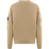 STONE ISLAND FW24 Logo Arm Pocket Brushed Cotton Crewneck Pullover Sweatshirt Unisex Sweatshirt Brown 811563920-V0094