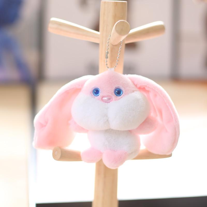 

Adorable Super Cute Bunny Plush Keychain Accessory For Backpacks And Bags рожевий