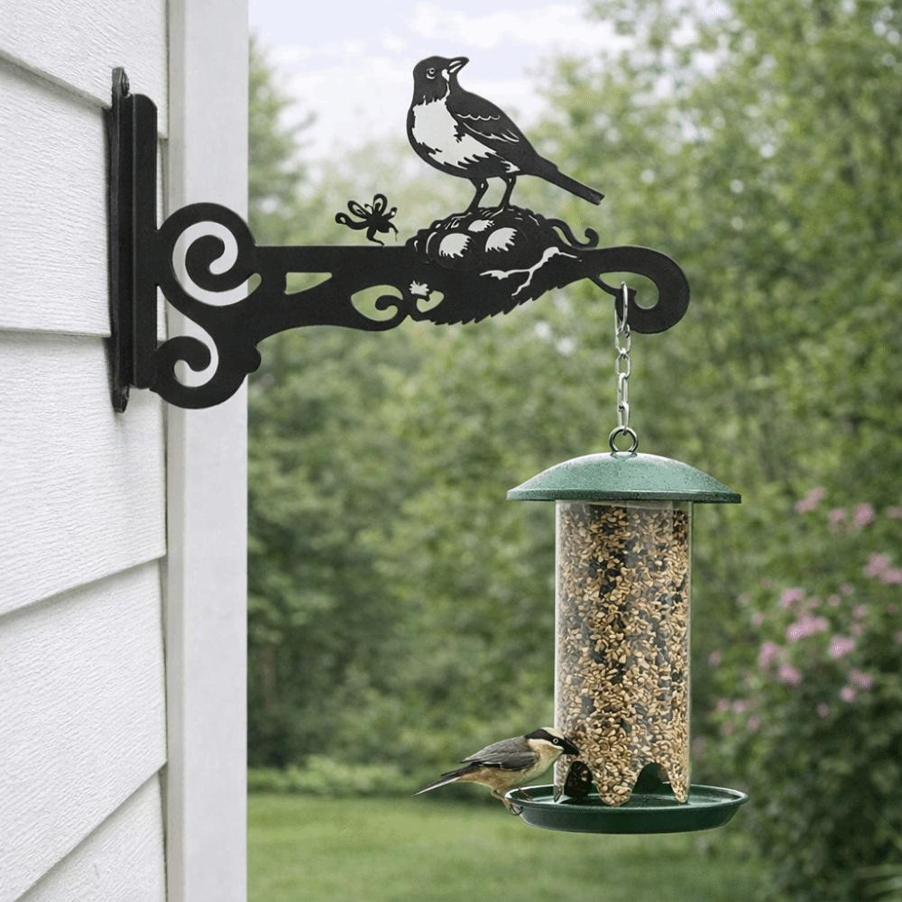 Vintage Metal Plant Hanger Rust-Resistant Heavy-Duty Wall Plant Hooks Wall-Mounted Flower Pot Bracket For Bird Feeder