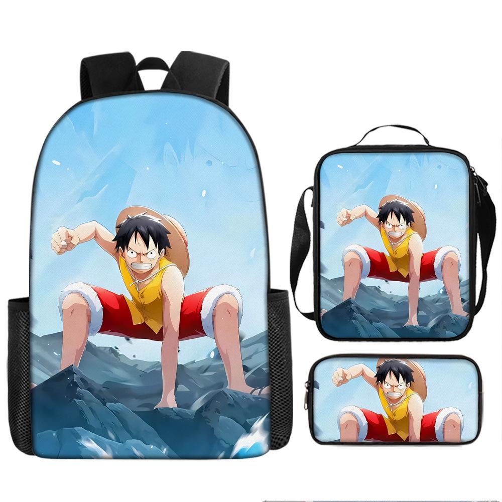 One Piece Luffy One Piece Schultasche Sauron Rucksack Schüler Nautischer König Rucksack Umhängetasche Federmäppchen Set