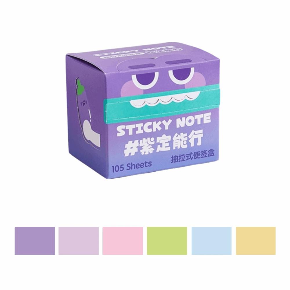 Perlmuttfarbene Ausziehbare Haftnotizen Kawaii Quadratisches Schreibblock Tragbare Cartoon-Notizblöcke Tagebuch