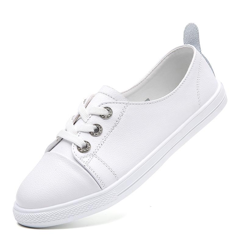 2022 Summer Women's Trendy White Faux Lace Korean-Style Board Shoes with Soft Upper and Sole