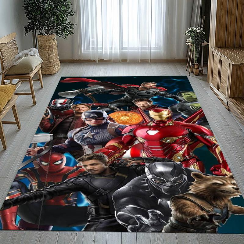

Marvel Avengers Spider Man Cartoon Living Room Non-Slip Area Rug Soft Carpet for Bedroom Kids Playroom Sofa,Home Decor Doormat 40x60cm