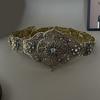 Vintage Crystal Wedding Body Chain Belt Caucasian Ethnic Style Waist Band Girdle for Bridal and Formal Occasion
