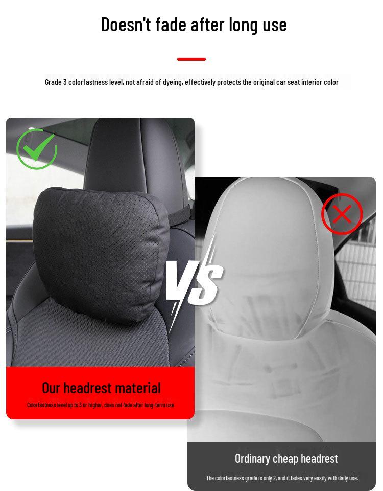 High-End Suede Neck & Lumbar Support Pillow for All Tesla Models