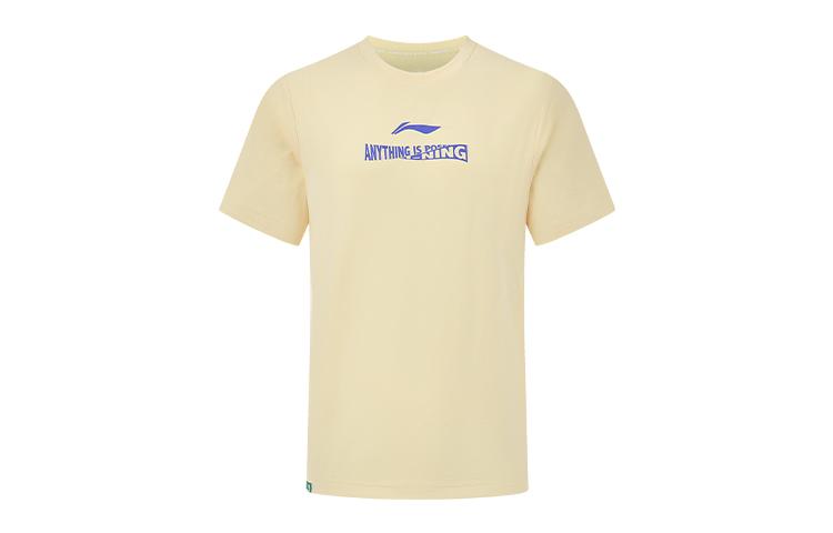 Li Ning Culture Shirt Collection T Shirt Men s Light Yellow AHST359-4 XXXL