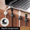 Magnetic Cable Organizer, Wall-Mounted Data Cable Management Clips, Cord Holder, Plug Hook for Desk Organization