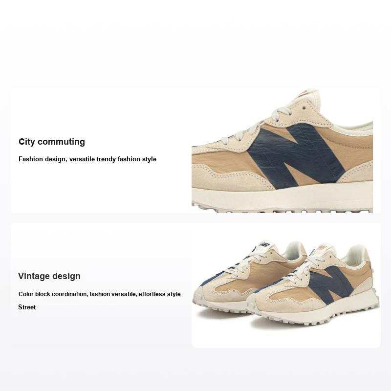 New Balance 327 Split - Кремово-синие кроссовки унисекс U327GN 36