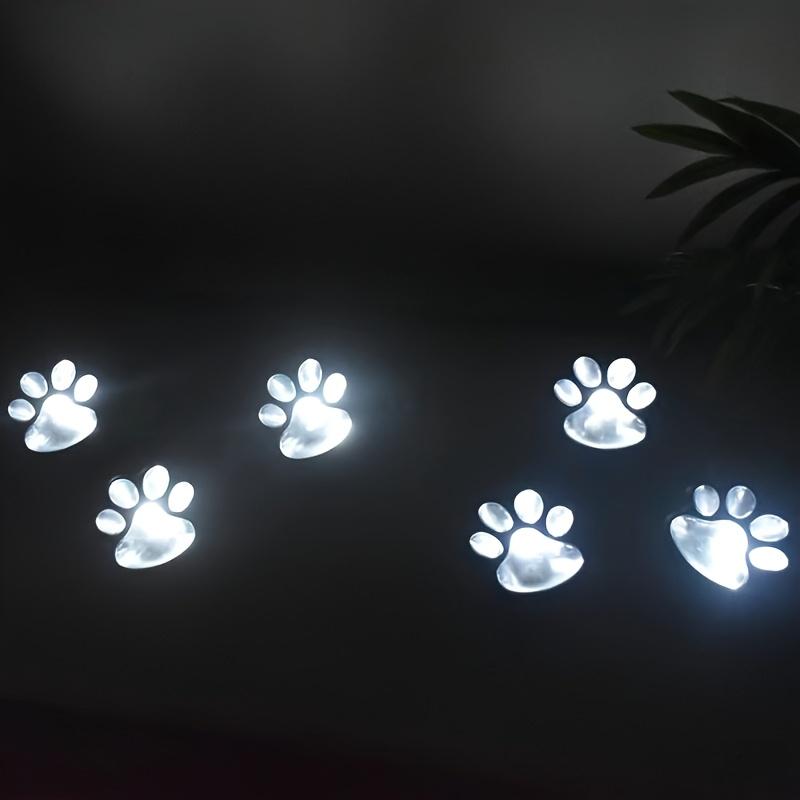 

6pcs Dog Paw Solar-Powered Pathway Lights for Garden Lawn Courtyard Porch Outdoor Waterproof Decor Lamp Led Solar Ground Lights