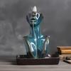 Ceramic Backflow Incense Burner Elegant Woman Statue Aromatherapy Holder Creative Home Decor Smoke Fountain Relaxation Gift