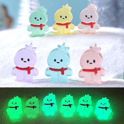 Niedliche Mini leuchtende Krone Lebkuchenfigur Weihnachtsaccessoire Material für Weihnachten