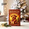 Birthday Gifts for Children 3D Highland Cow Advent Calendar, 24-Day PVC Figure Countdown Ornament Set, 24 Days Surprise Toys Unique Christmas