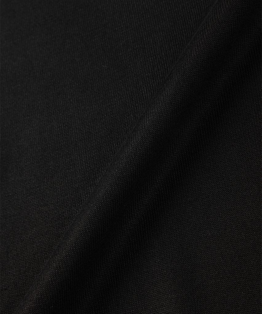 PANICALE Black Viscose Blend Mock Neck Knit