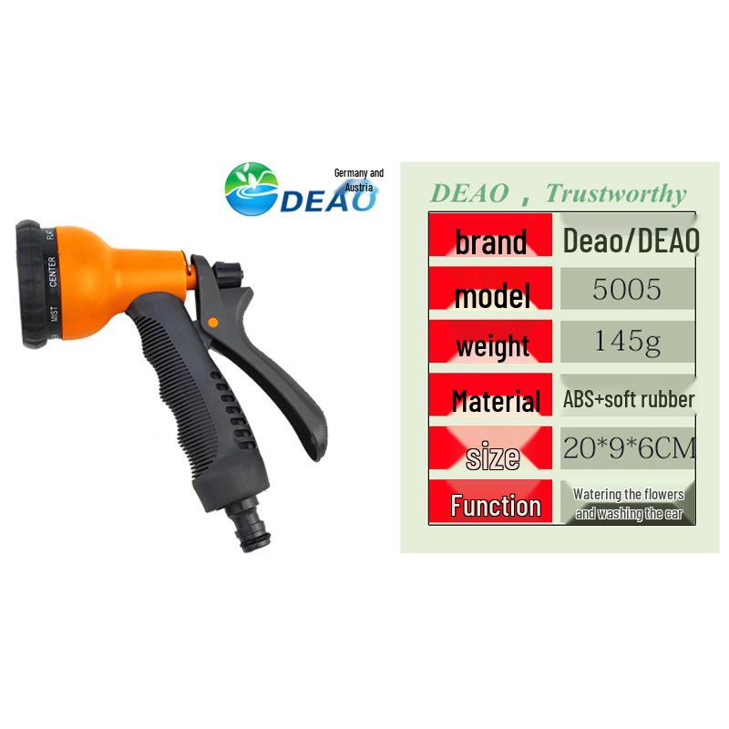 Zahradní tryska z vysokotlaké slitiny: Víceúčelová stříkací pistole na zalévání a mytí auta