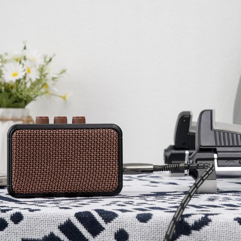 Small Guitar Amplifier Portable Wireless Electric Guitar Amplifier Practice Guitar Amp with Clean & Overdrive Channels