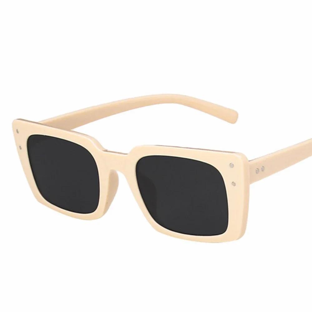 Vintage Small Square Sunglasses Women Fashion Shades Uv400 Oval Tea Gradient Lens Men Punk Sun Glasses Eil Homme