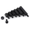 Walfront 250PCS Nylon M3 Hex Male Standoff Spacer Screw Nut Assortment Kit (M3 Male Standoff A) Black
