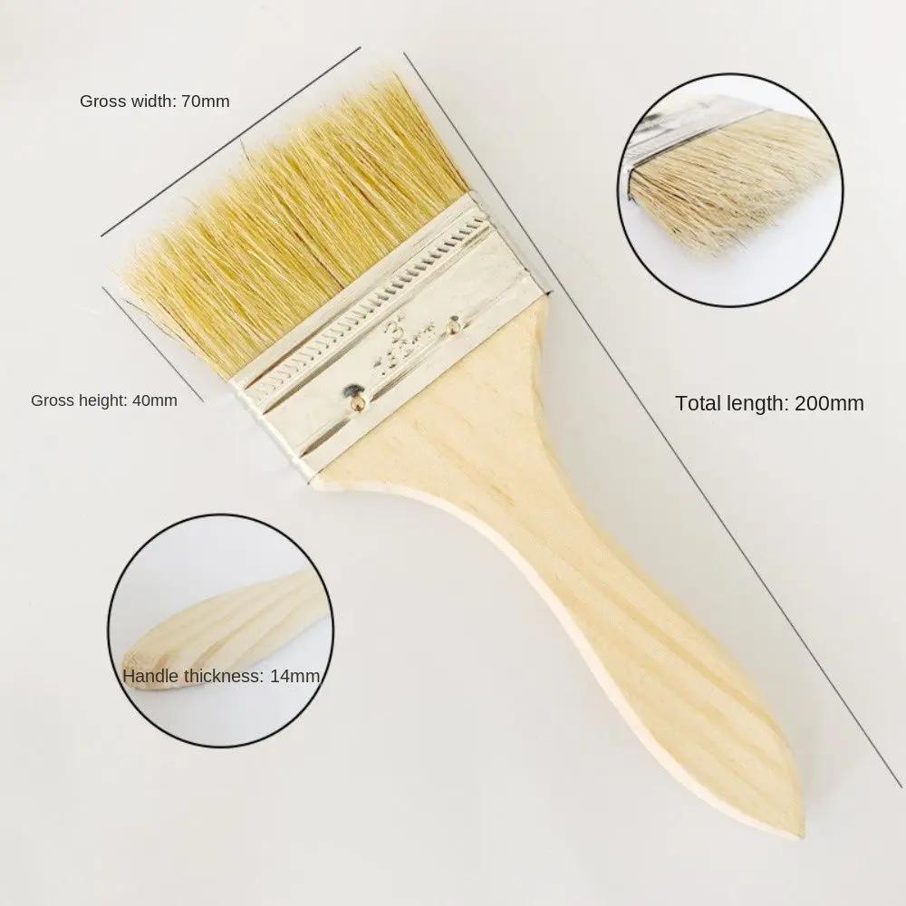 Wooden Handle Bristle Paint Brush Utility Paint Paint Tool Chip Paint Brushes Thickened Acrylic Painting Brush