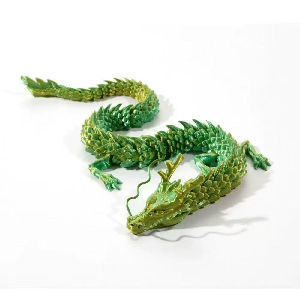 Articulated 3D Printed Chinese Dragon Figure Ornament for Kids