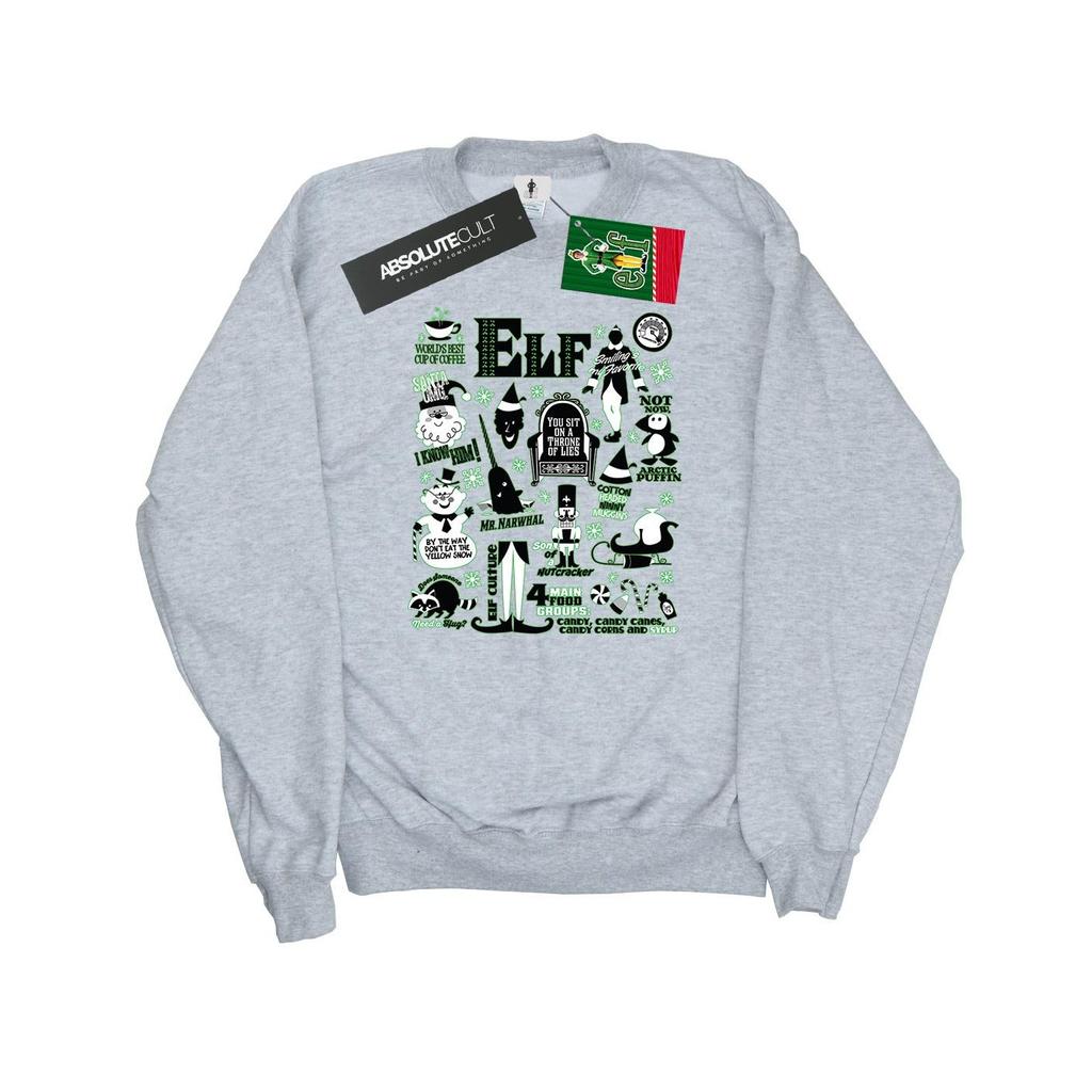 Elf Mens Infographic Poster Sweatshirt