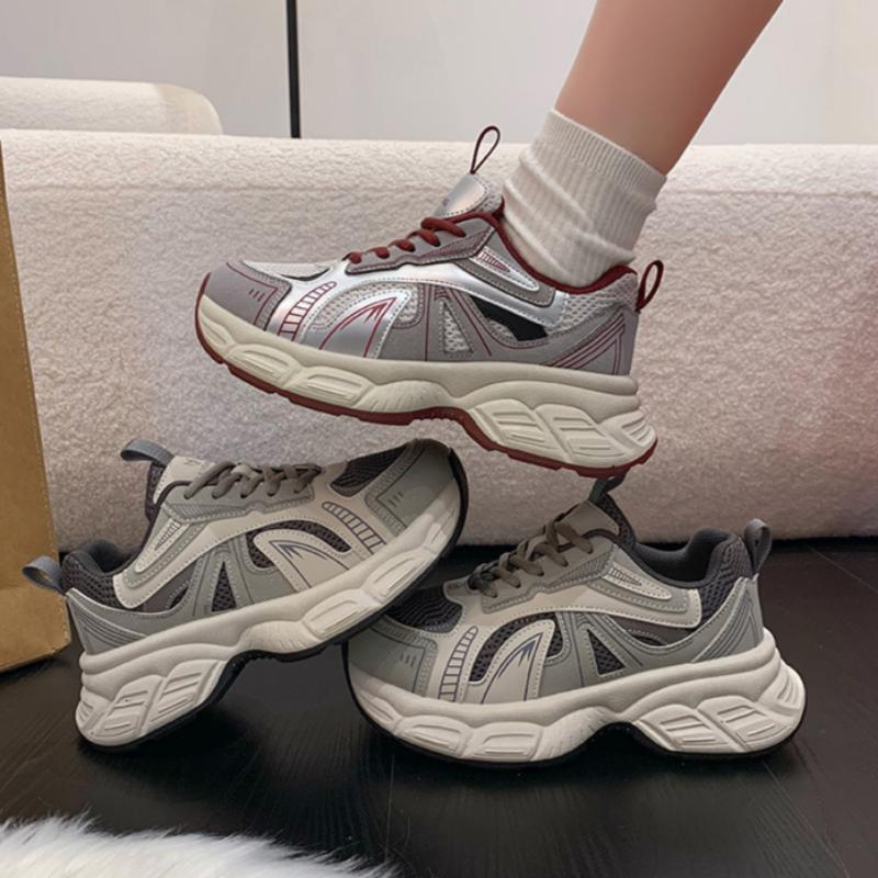 Dad Shoes for Women Spring, Summer and Autumn All-match Platform Thick-soled Height-enhancing Sports Casual Shoes