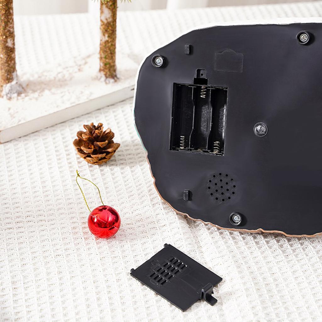 LED Boże Narodzenie Zimowy Krajobraz Wioska Dom Muzyczna Fontanna z Kolorowym Światłem Rzeźba do Domu Dekoracja Stołu Prezent